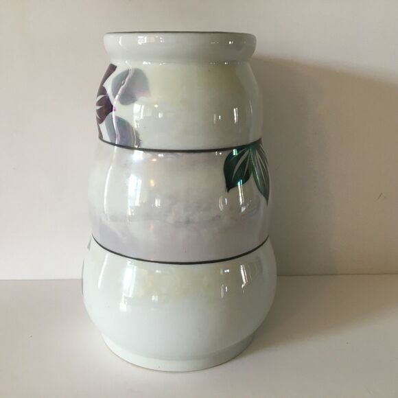 Gold Castle Chikusa Vase Made in Japan Lusterware Hand Painted 7.5” Vintage - Picture 2 of 10